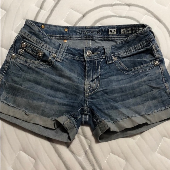 Miss Me Pants - Miss Me Stretchy Shorts